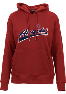 Levelwear Los Angeles Angels Womens Red ADORN Vintage Team Hooded Sweatshirt