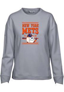 Levelwear New York Mets Womens Grey Fiona Inaugural Crew Sweatshirt