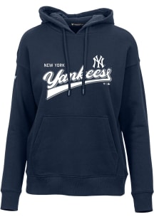 Levelwear New York Yankees Womens Navy Blue ADORN Vintage Team Hooded Sweatshirt