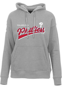 Levelwear Philadelphia Phillies Womens Grey ADORN Vintage Team Hooded Sweatshirt
