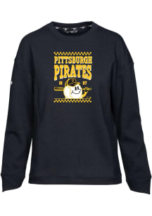 Levelwear Pittsburgh Pirates Womens Black Fiona Inaugural Crew Sweatshirt