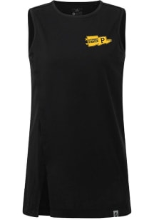 Levelwear Pittsburgh Pirates Womens Black Influx Tank Rafters Tank Top