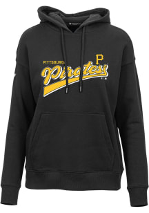 Levelwear Pittsburgh Pirates Womens Black ADORN Vintage Team Hooded Sweatshirt