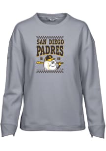 Levelwear San Diego Padres Womens Grey Fiona Inaugural Crew Sweatshirt