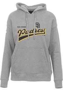 Levelwear San Diego Padres Womens Grey ADORN Vintage Team Hooded Sweatshirt