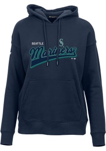 Levelwear Seattle Mariners Womens Navy Blue ADORN Vintage Team Hooded Sweatshirt