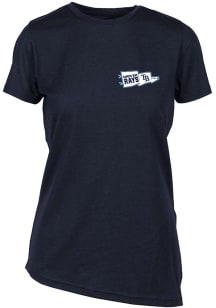 Levelwear Tampa Bay Rays Womens Navy Blue BIRCH Rafters Short Sleeve T-Shirt