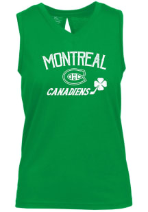 Levelwear Montreal Canadiens Womens Green Clover Paisley Tank Top