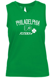 Levelwear Philadelphia Flyers Womens Green Clover Paisley Tank Top