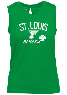 Levelwear St Louis Blues Womens Green Clover Paisley Tank Top