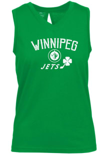 Levelwear Winnipeg Jets Womens Green Clover Paisley Tank Top