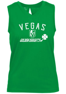 Levelwear Vegas Golden Knights Womens Green Clover Paisley Tank Top