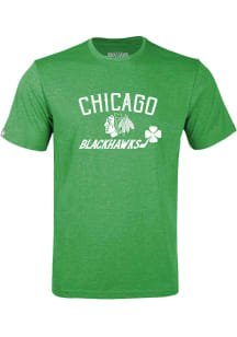 Levelwear Chicago Blackhawks Youth Green Clover Richmond Jr Short Sleeve T-Shirt