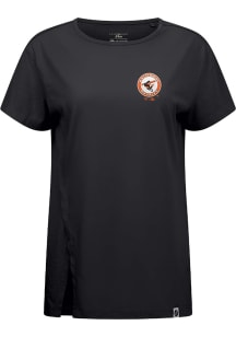 Levelwear Baltimore Orioles Womens Black Influx Cooperstown Short Sleeve T-Shirt