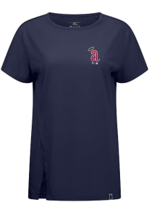 Levelwear Los Angeles Angels Womens Navy Blue Influx Cooperstown Short Sleeve T-Shirt