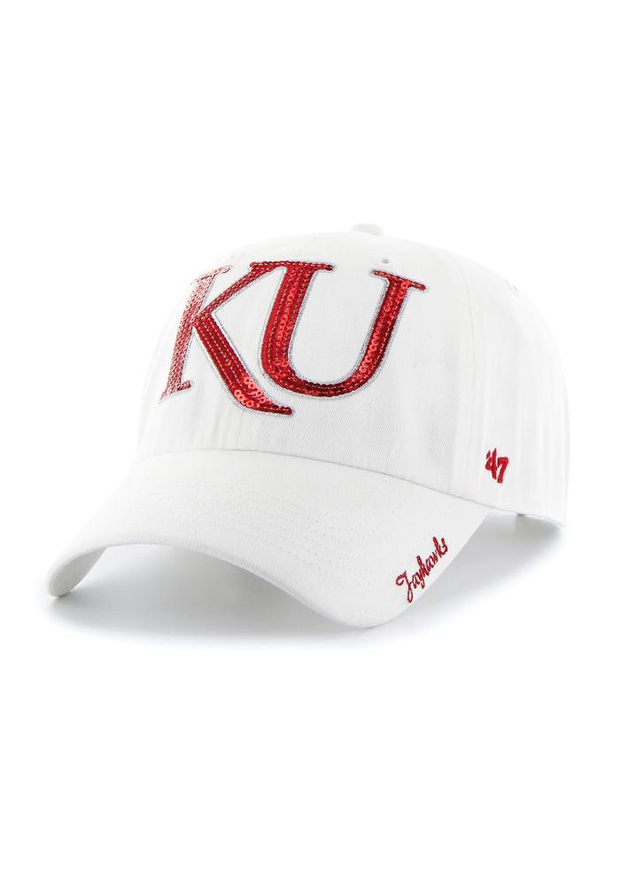 47 Kansas Jayhawks White Sparkle Womens Adjustable Hat