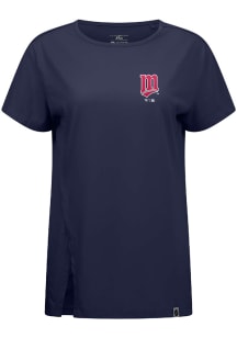Levelwear Minnesota Twins Womens Navy Blue Influx Cooperstown Short Sleeve T-Shirt