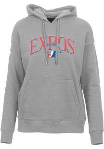 Levelwear Montreal Expos Womens Grey Adorn Cooperstown Hooded Sweatshirt