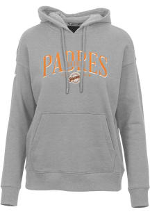 Levelwear San Diego Padres Womens Grey Adorn Cooperstown Hooded Sweatshirt