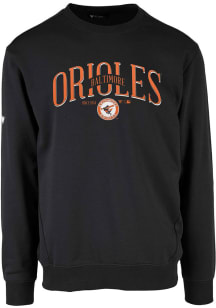 Levelwear Baltimore Orioles Mens Black Zane Cooperstown Long Sleeve Crew Sweatshirt