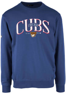 Levelwear Chicago Cubs Mens Blue Zane Cooperstown Long Sleeve Crew Sweatshirt