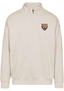 Levelwear Detroit Tigers Mens Tan Murray Cooperstown Long Sleeve 1/4 Zip Pullover