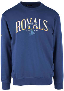 Levelwear Kansas City Royals Mens Blue Zane Cooperstown Long Sleeve Crew Sweatshirt