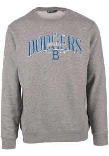 Levelwear Los Angeles Dodgers Mens Grey Zane Cooperstown Long Sleeve Crew Sweatshirt