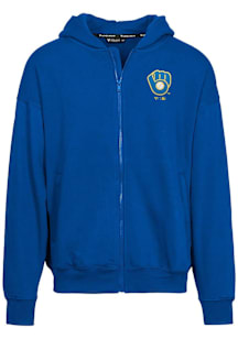 Levelwear Milwaukee Brewers Mens Blue Uphill Cooperstown Light Weight Jacket