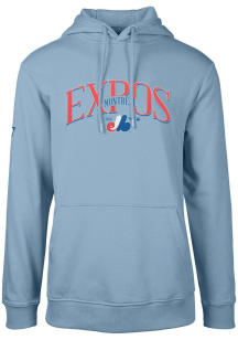 Levelwear Montreal Expos Mens Light Blue Podium Cooperstown Long Sleeve Hoodie