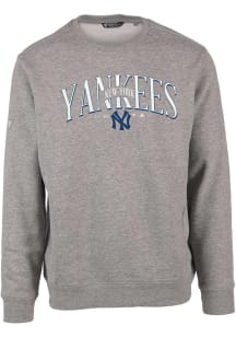 Levelwear New York Yankees Mens Grey Zane Cooperstown Long Sleeve Crew Sweatshirt