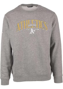 Levelwear Oakland Athletics Mens Grey Zane Cooperstown Long Sleeve Crew Sweatshirt