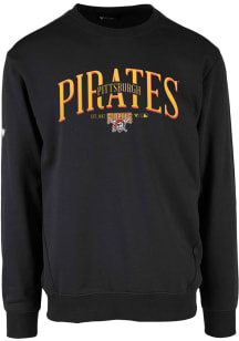 Levelwear Pittsburgh Pirates Mens Black Zane Cooperstown Long Sleeve Crew Sweatshirt