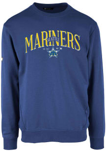 Levelwear Seattle Mariners Mens Blue Zane Cooperstown Long Sleeve Crew Sweatshirt