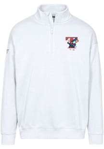 Levelwear Toronto Blue Jays Mens White Murray Cooperstown Long Sleeve Qtr Zip Pullover