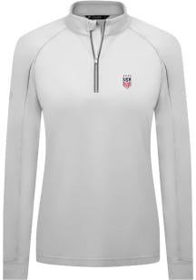 Levelwear USWNT Womens White Kinetic 1/4 Zip Pullover