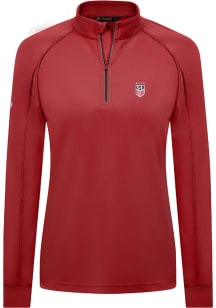 Levelwear USWNT Womens Red Kinetic 1/4 Zip Pullover