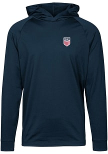 Levelwear USMNT Mens Navy Blue Dimension Long Sleeve Hoodie