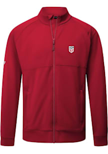 Levelwear USMNT Mens Red Form Embroidered Long Sleeve Zip