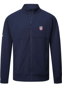 Levelwear USMNT Mens Navy Blue Form Embroidered Long Sleeve Zip