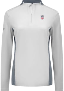 Levelwear USWNT Womens White Moxie 1/4 Zip Pullover