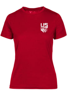 Levelwear USWNT Womens Red Maddox Short Sleeve T-Shirt