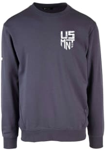 Levelwear USMNT Mens Navy Blue Zane Long Sleeve Crew Sweatshirt