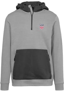 Levelwear USMNT Mens Grey Chicane Long Sleeve Hoodie