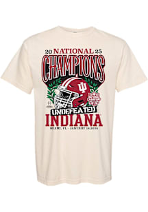 Something Inked Indiana Hoosiers Ivory 2025 College Football National Champions Laurels Short Slee..
