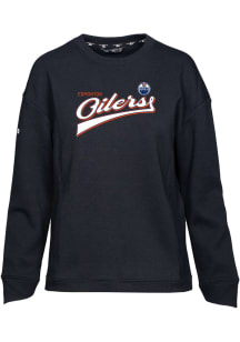 Levelwear Edmonton Oilers Womens Black Fiona Crew Sweatshirt