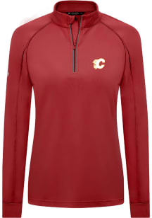 Levelwear Calgary Womens Red Kinetic 1/4 Zip Pullover