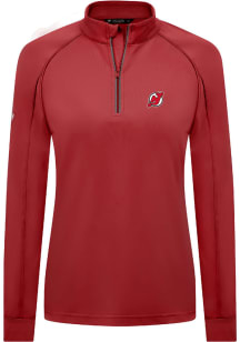 Levelwear New Jersey Womens Red Kinetic 1/4 Zip Pullover