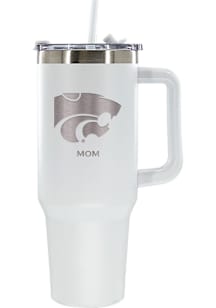 K-State Wildcats Mom 40oz Stainless Steel Tumbler - White