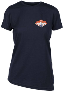 Levelwear Edmonton Oilers Womens Navy Blue Birch Short Sleeve T-Shirt